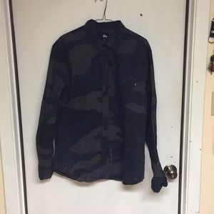 Stussy International Camo Button Up Shirt.